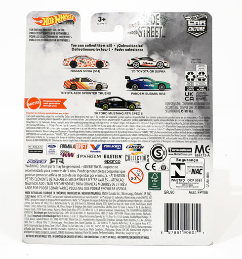 Hot Wheels Slide Street '20 Ford Mustang RTR Spec 5 Diecast Car
